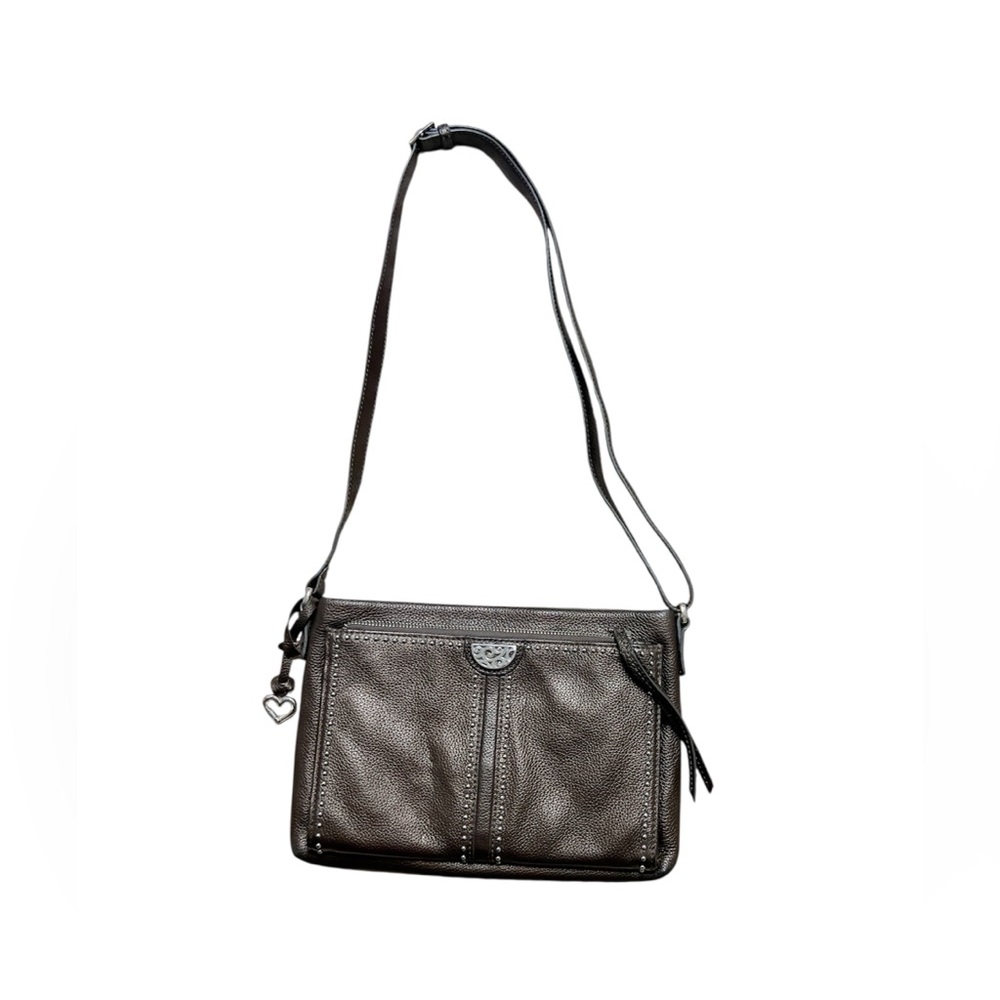 Brighton Metallic pewter Jagger Crossbody Bag